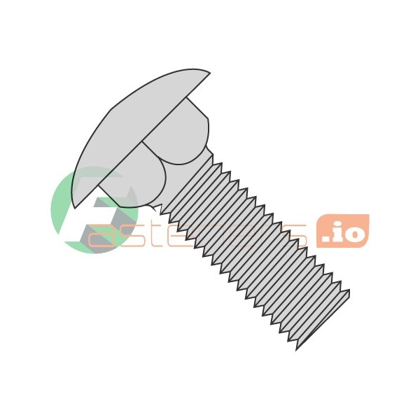 Newport Fasteners Carriage Bolt, 1/2"-13, 3-1/2 in L, Steel, Hot Dipped Galvanized, 100 PK 655116 - main